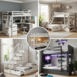 Bunk Beds with Study Table for kids, price, types and alternatives
